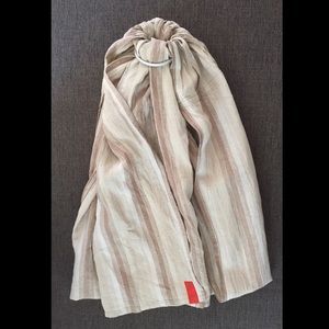 Sakura Bloom Graident Sand linen ring sling